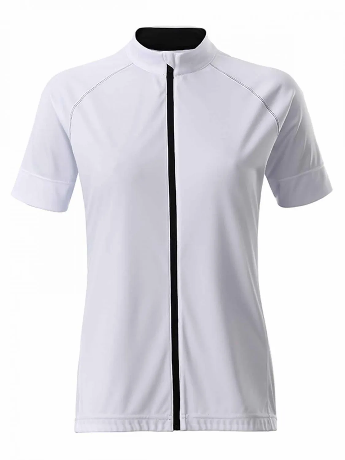 +++ FDS 160424 +++ maillot cycliste zippé - FEMME - JN515 - blanc 