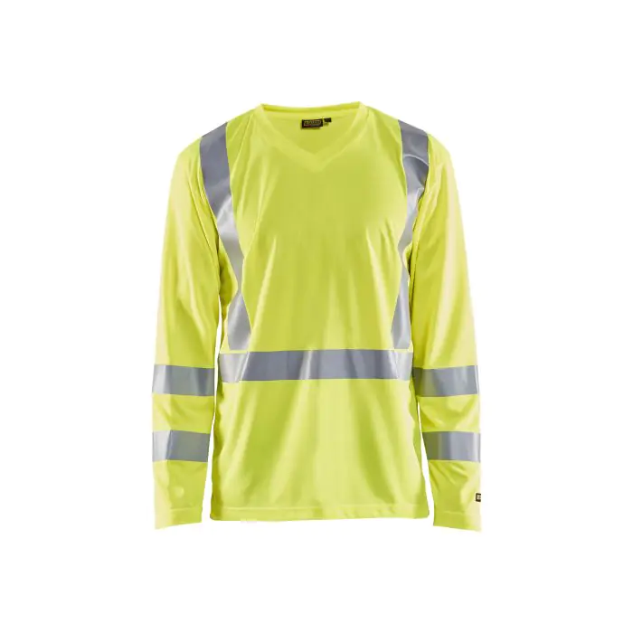3383 T-shirt manches longues col V haute visibilité anti-UV anti-odeur