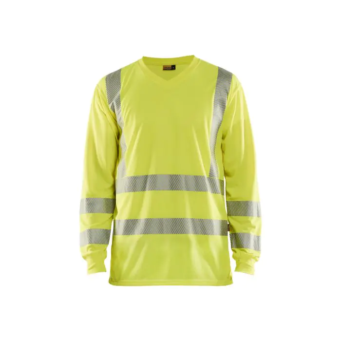 3385 T-shirt manches longues col V haute-visibilité anti-UV