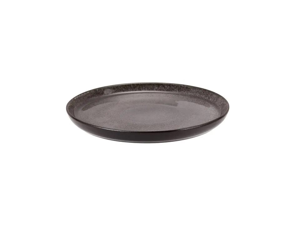 Assiette à dessert Aurore gris/noir - Ø 20,4 cm - lot de 12 