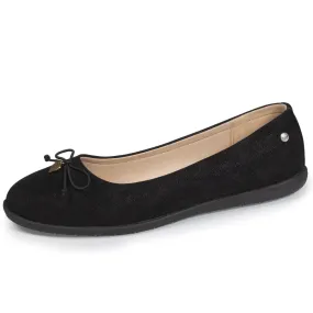 Ballerines Femme charms et petit nœud Noir
