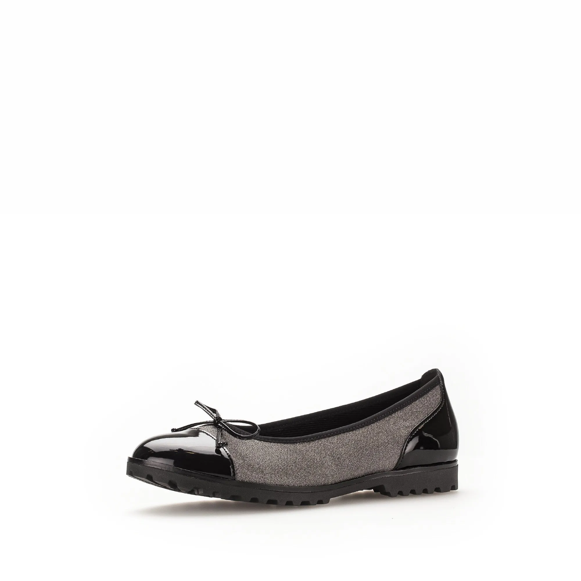 Ballerines grises vernies