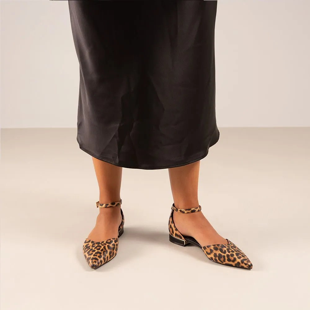 BALLERINES SONIA-833 LEOPARD NOIR