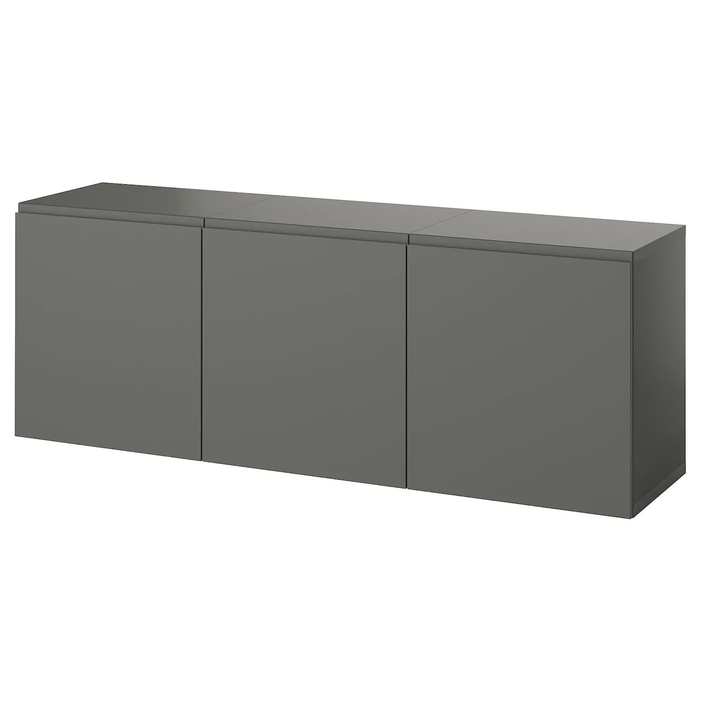 BESTÅ combinaison rangement murale, gris foncé/Västerviken gris foncé, 180x42x64 cm