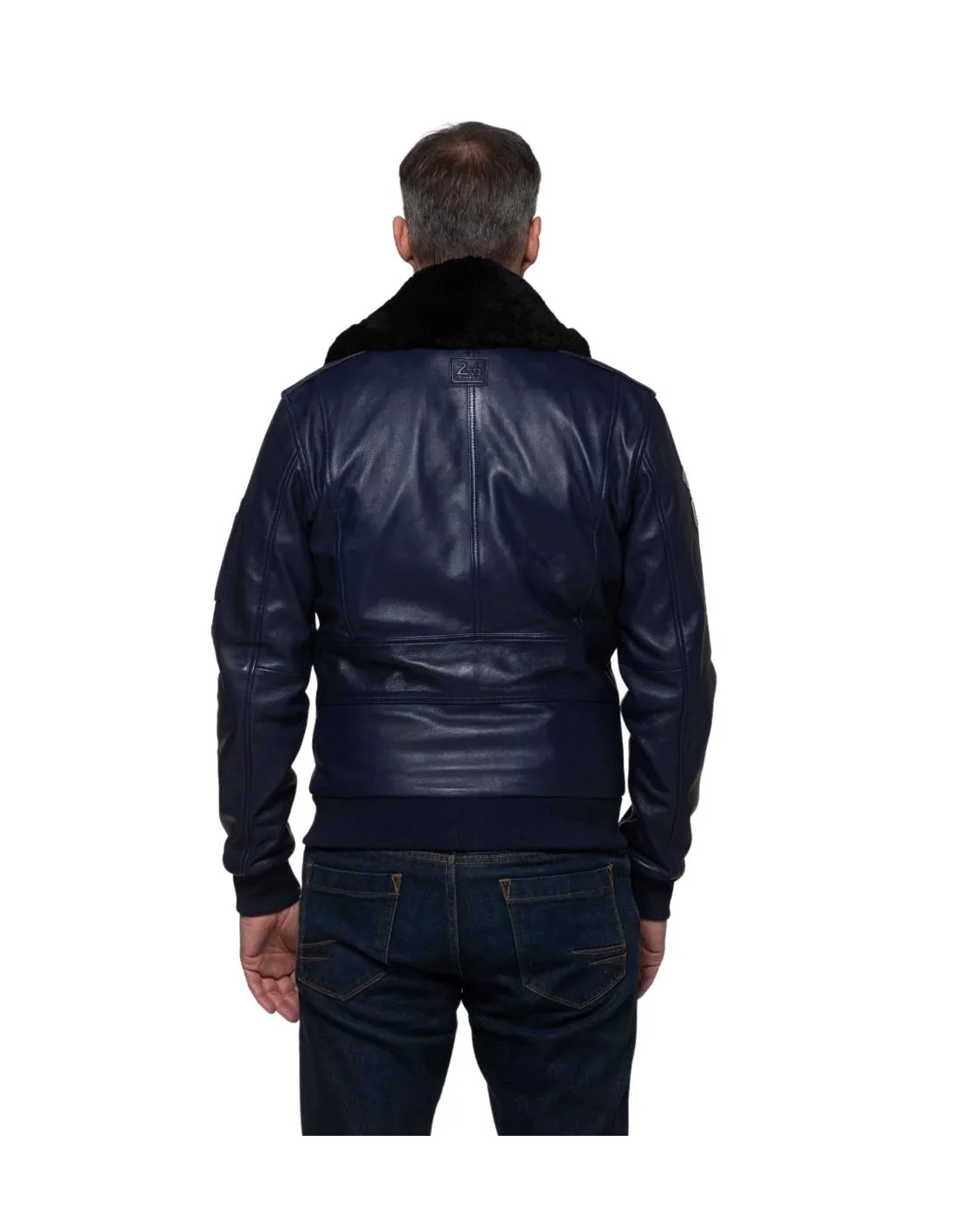 Blouson en cuir Classic Legend Motors John Ref 57823 Royal blue
