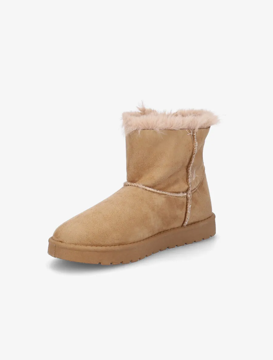 Boots fourrées en suédine