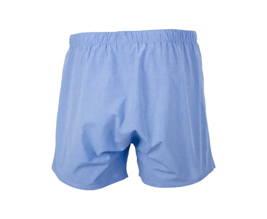Boîte de 2 caleçons homme Uni Bleu/ Rayé Bleu océan et blanc Elon