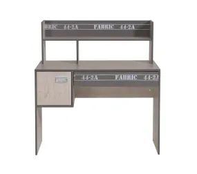 Bureau 1 Porte et 1 Tiroir "ruben" 108cm Naturel et Gris