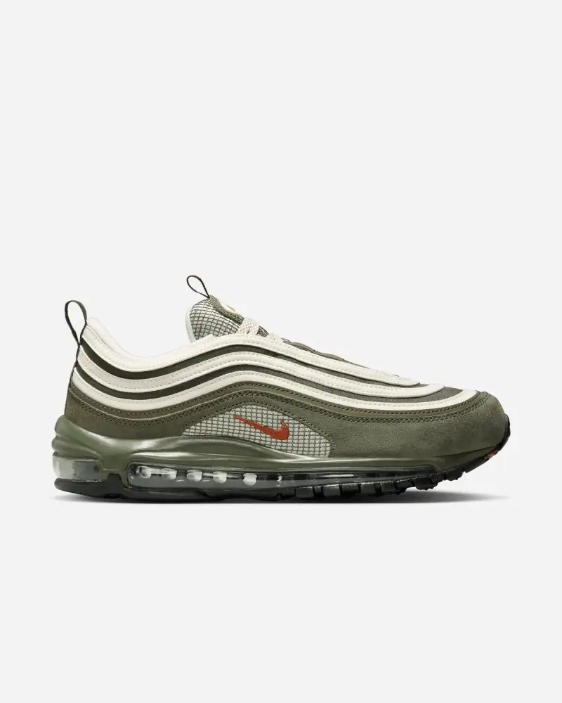 Chaussures Nike Air Max 97 Blanc & Kaki pour homme