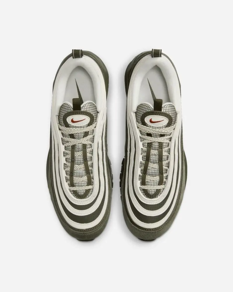 Chaussures Nike Air Max 97 Blanc & Kaki pour homme