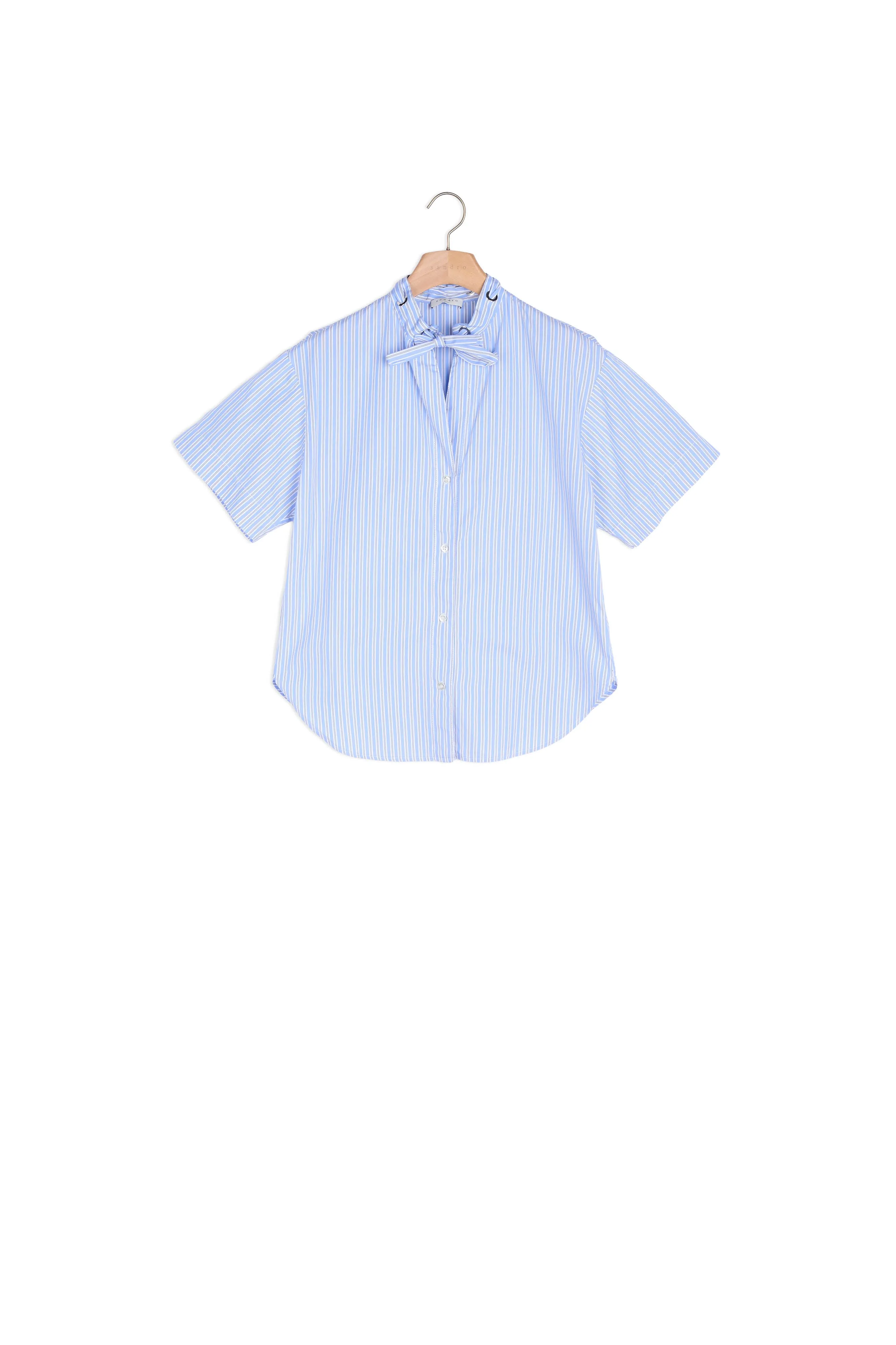 Chemise en popeline à manches courtes