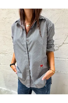 Chemise Maya Gris Rayée Blanc