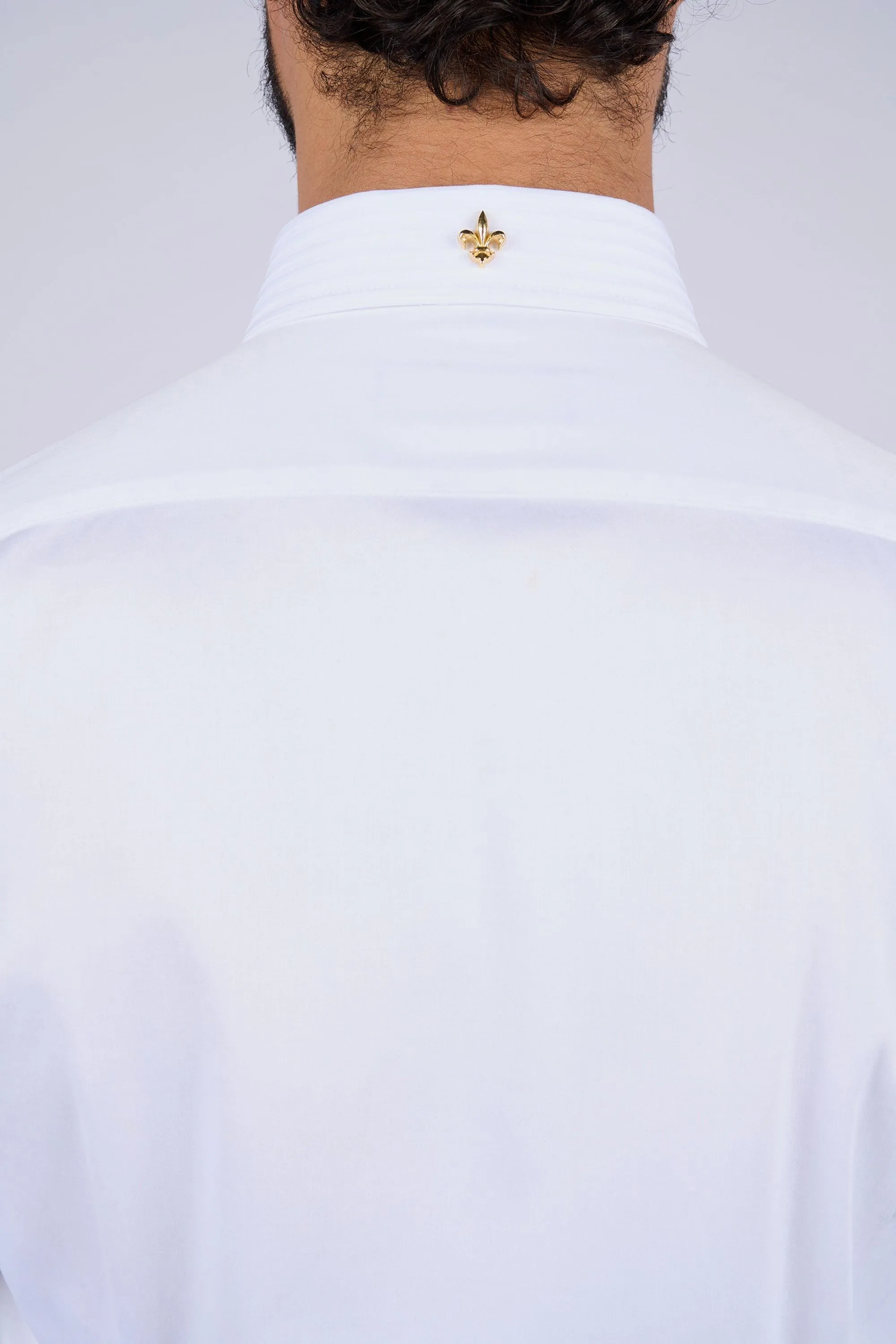 Chemise à Plastron Blanche