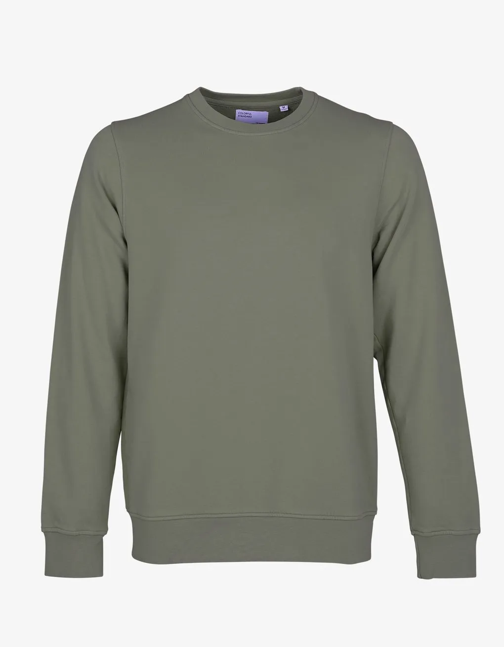 Colorful Standard - Classic Organic Crew Dusty Olive  - Sweat olive en coton biologique UNISEXE