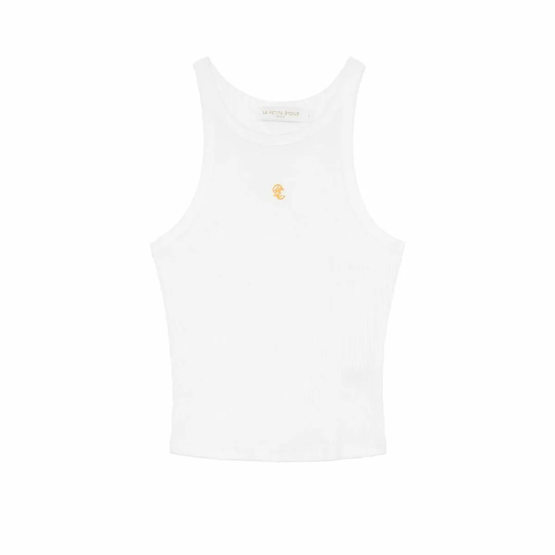 Debardeur DYANE blanc/jaune en coton | 3 Suisses