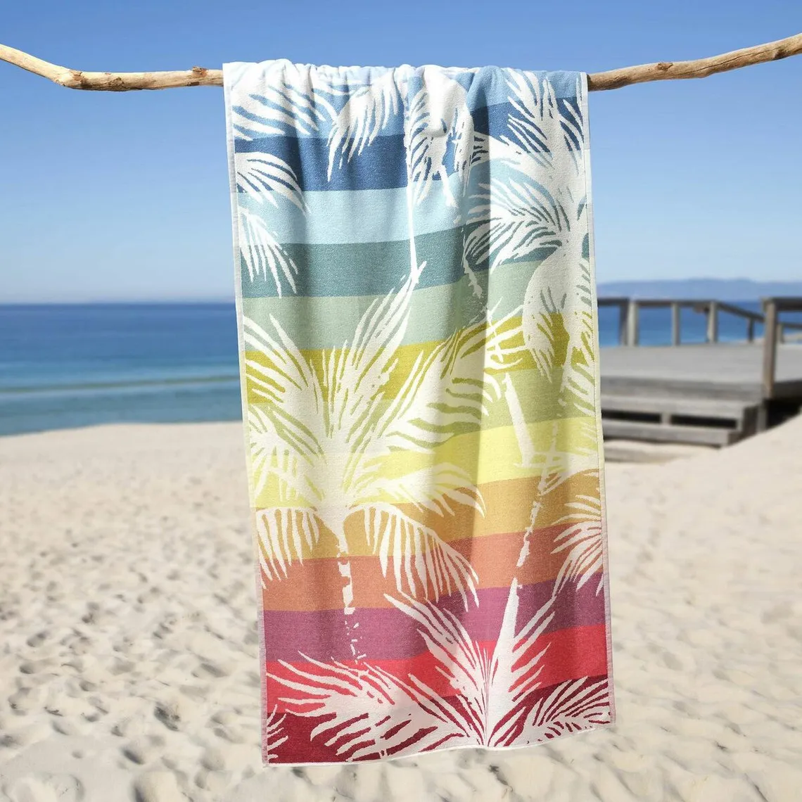 Drap de plage TROPICABAY en coton multicolore  | 3 Suisses