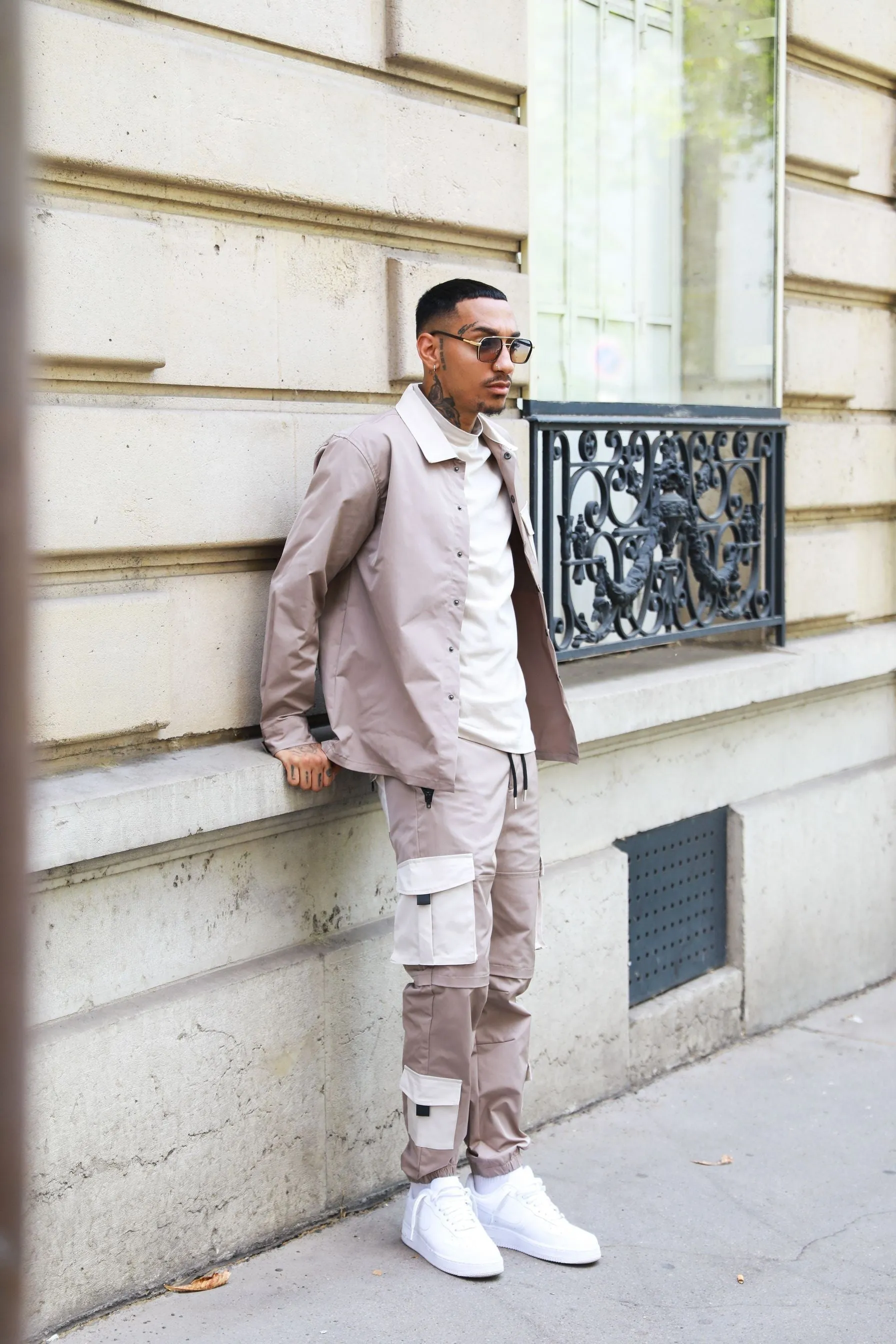 Ensemble utillity veste pantalon cargo