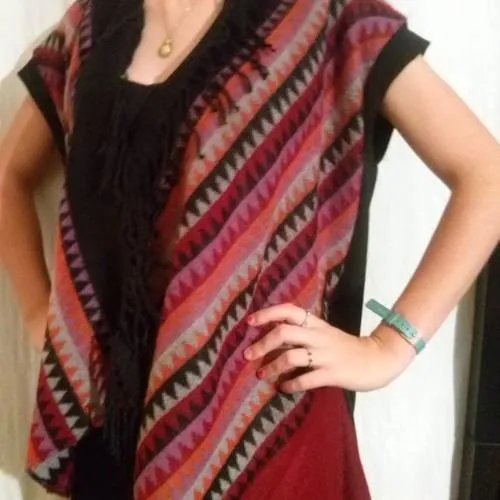 Gilet sans manches motif aztèque
