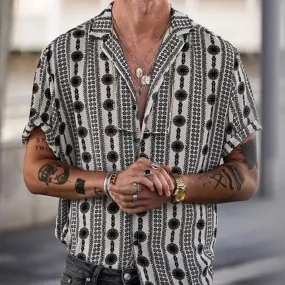 Jeremiah | Hommes Chemise en lin Décontractée | Collier