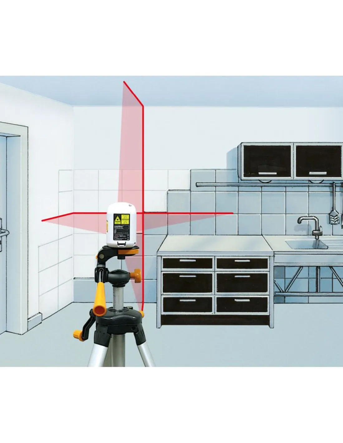 Laser rouge à lignes croisées LASERLINER 081.114A - SmartCross-Laser Set 150 cm