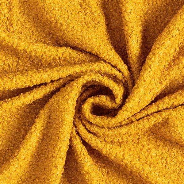 Maille bouclée unie – moutarde