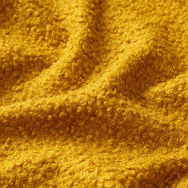 Maille bouclée unie – moutarde