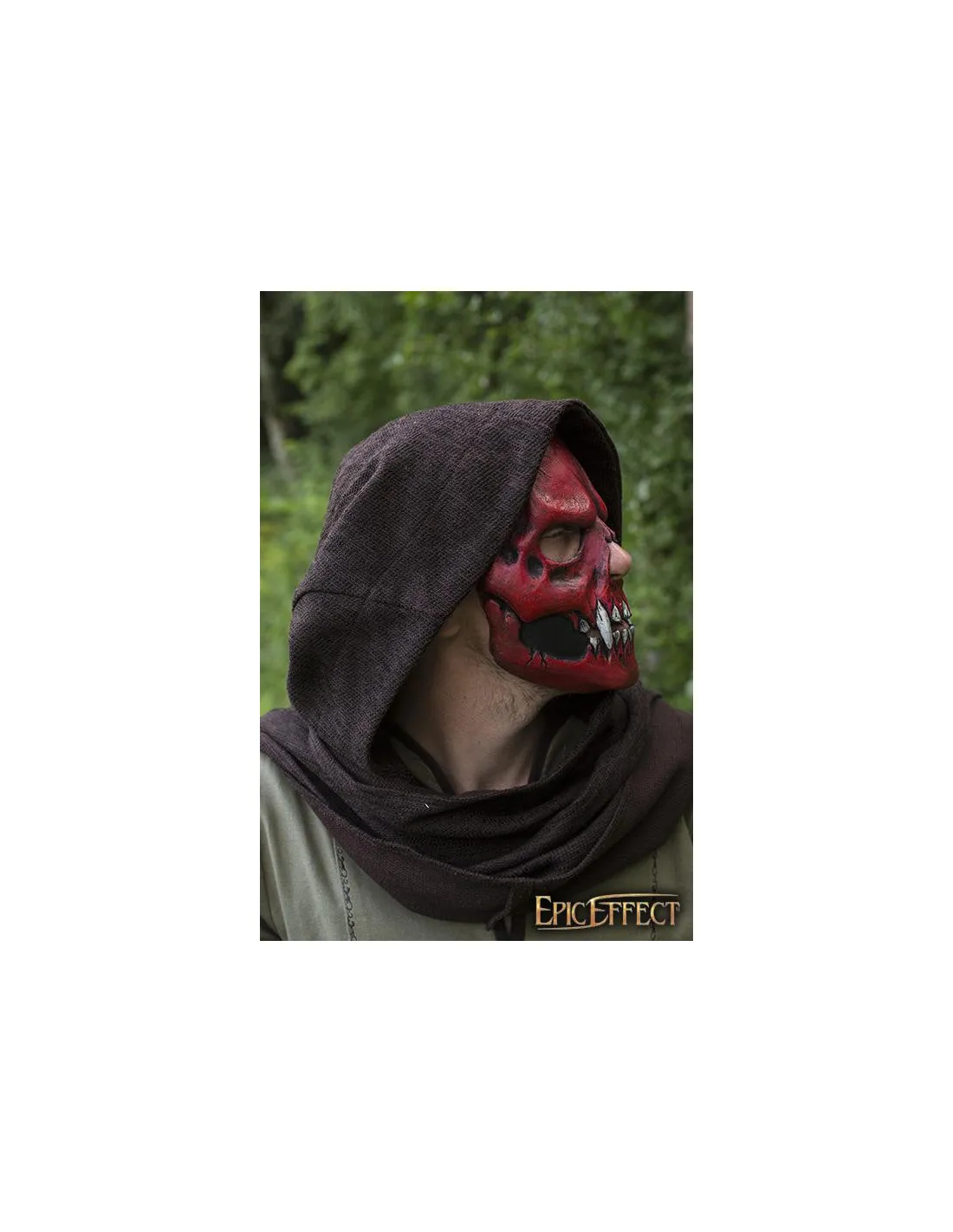 Masque facial crâne sanglant rouge ⚔️ Boutique Épées