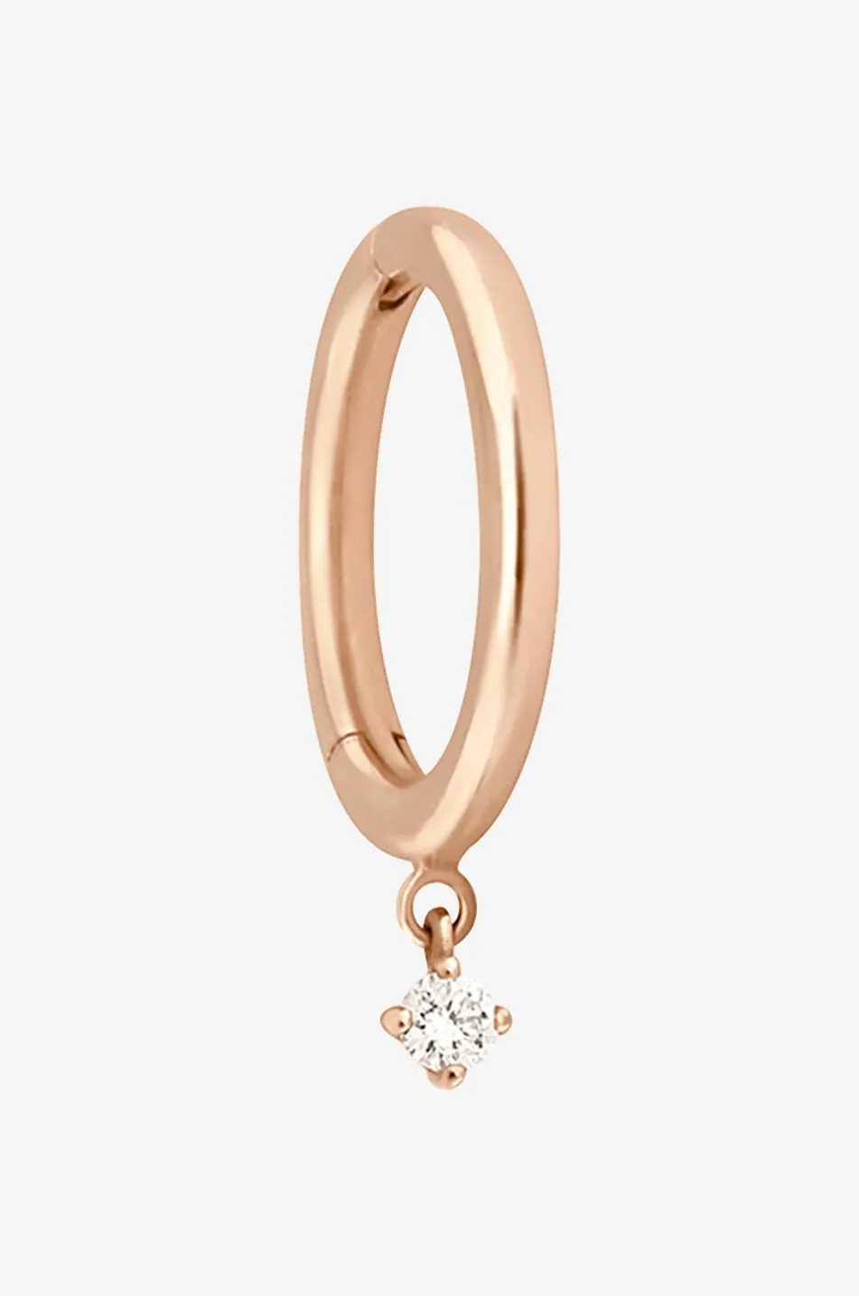 Mono-créole en or rose et diamant Stardust