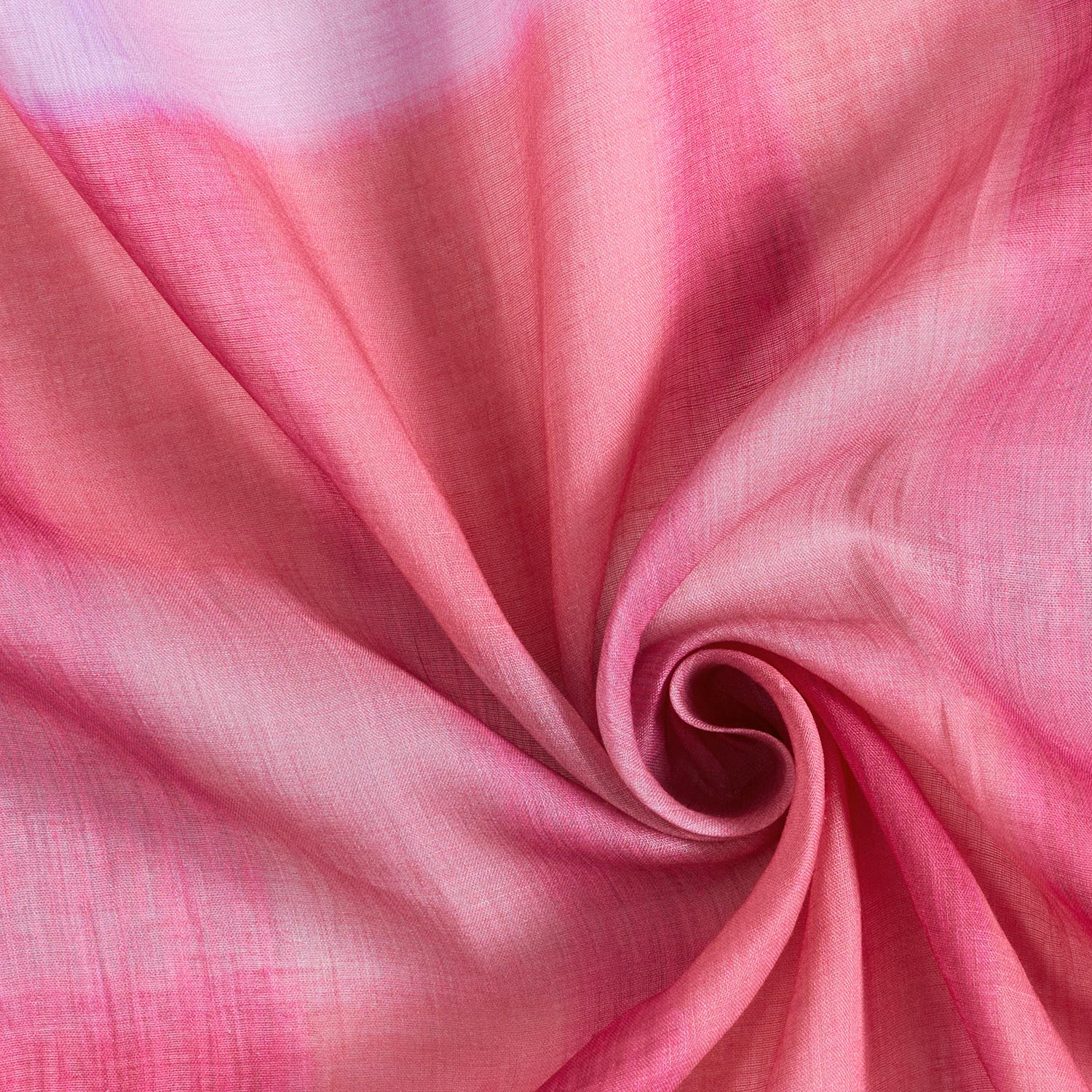 Mousseline ramie Carreaux batik – rose intense