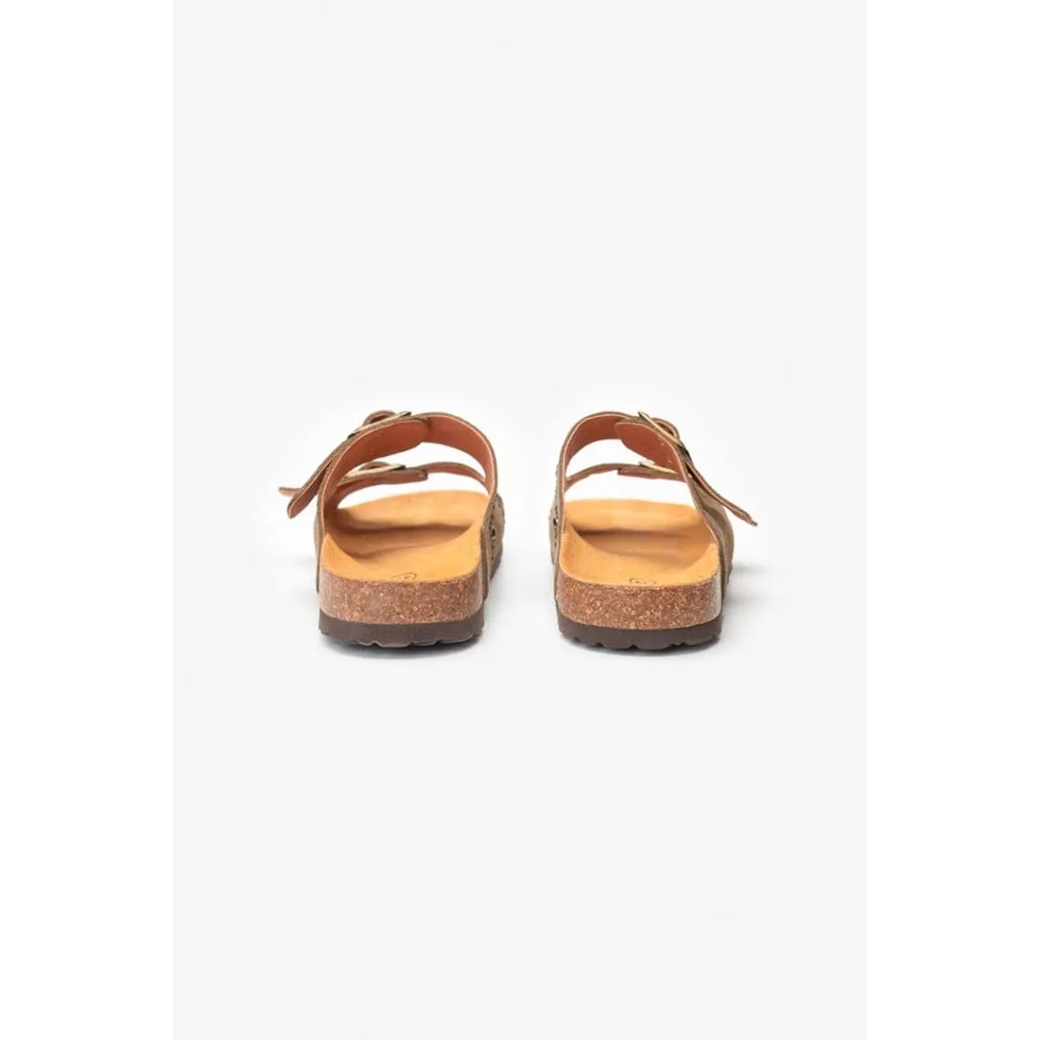 Mules cloutées Naomie kaki en cuir Nia | 3 Suisses