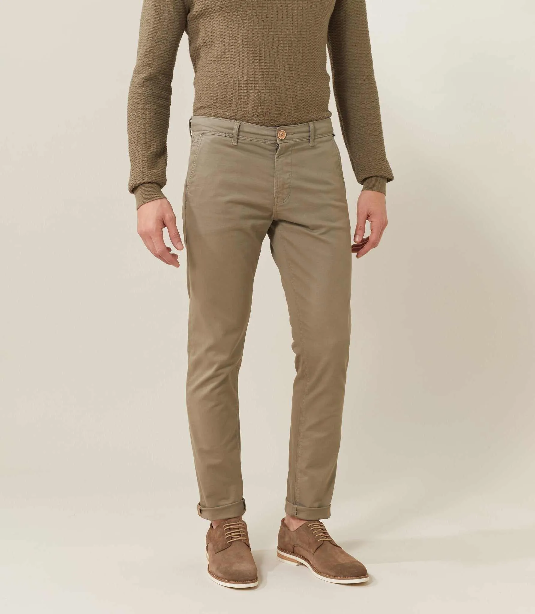 Pantalon casual kaki-clair Nachelor