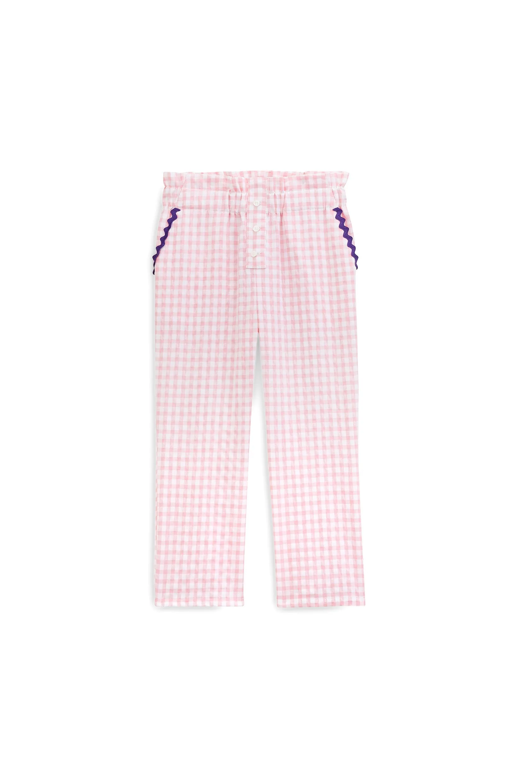 Pantalon Malin vichy rose