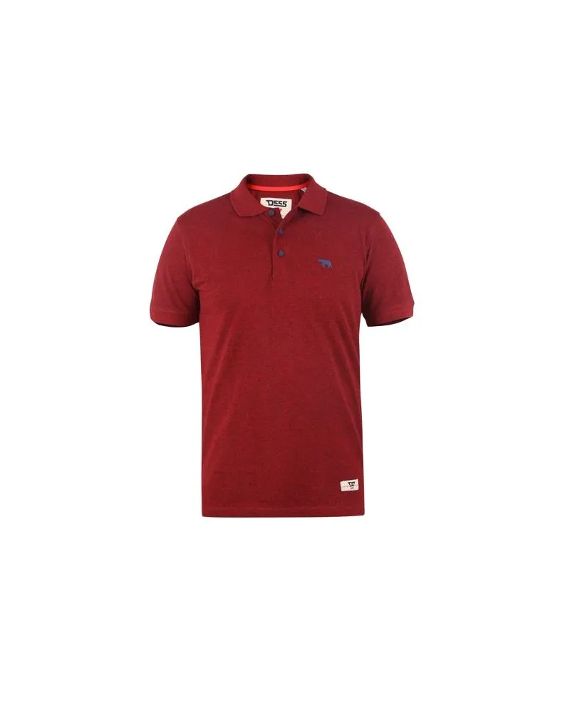 Polo mouliné Duke grande taille rouge - Size-factory