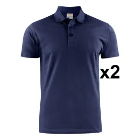 Polo piqué manches courtes lot de 2 Surf RSX gris ou marine Printer