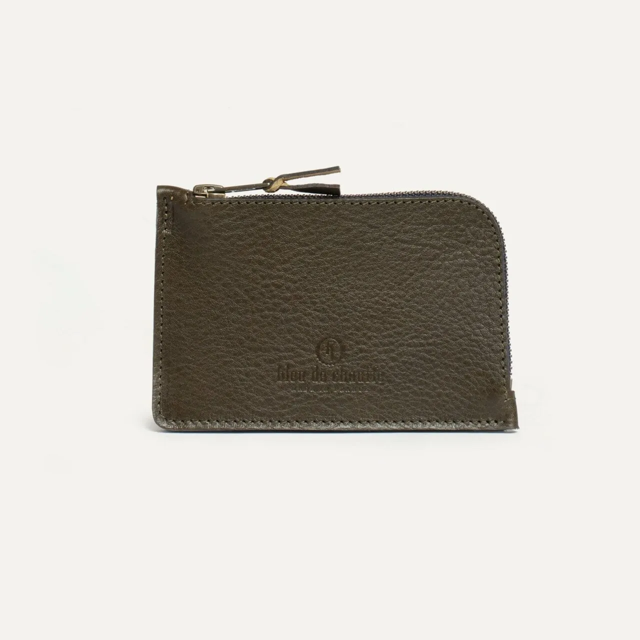 Porte monnaie zippé Pognon / L - Kaki - Bleu de Chauffe - Marques de France