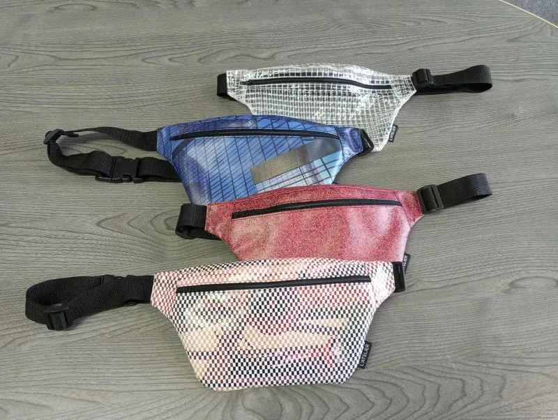 Sac banane franaise en tissu upcyclé
