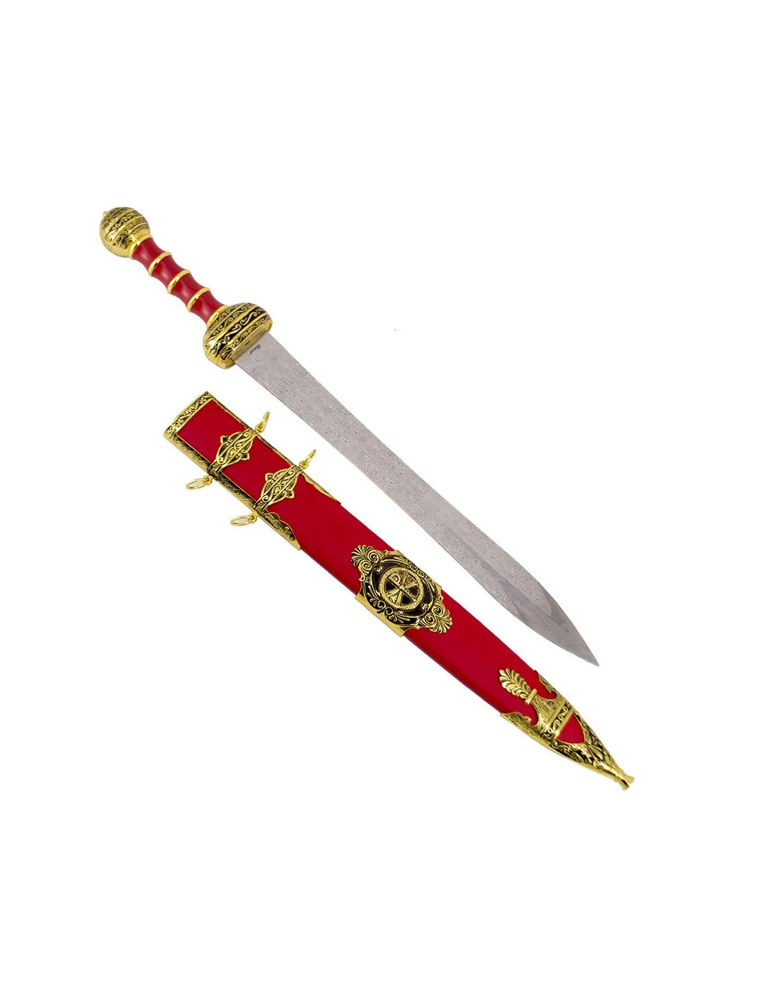 Spatha de la cavalerie romaine avec la gaine rouge ⚔️ Boutique Épées