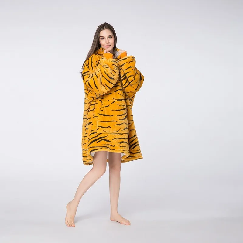 Sweat plaid motif tigre