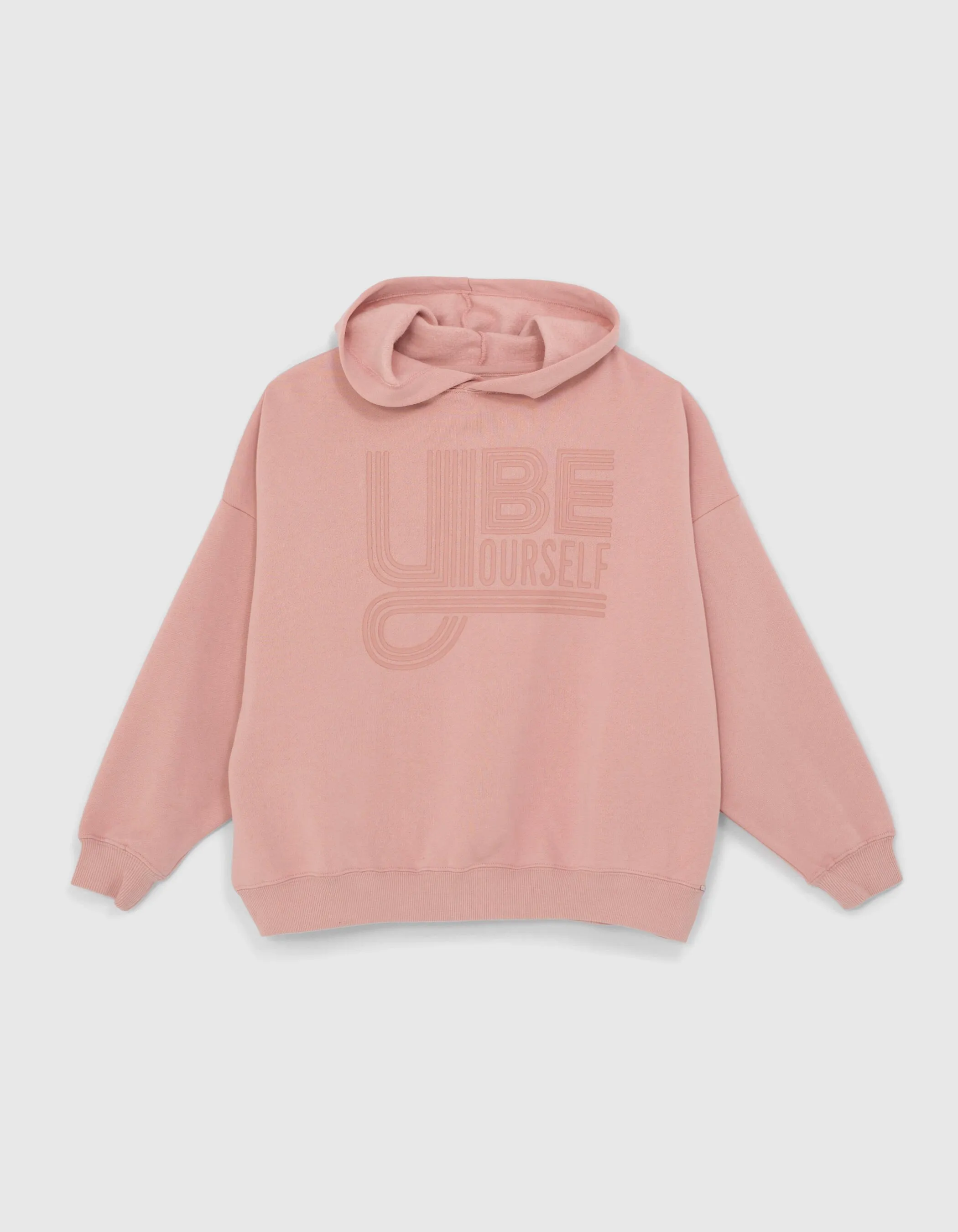 Sweat rose poudré maxi message floqué fille