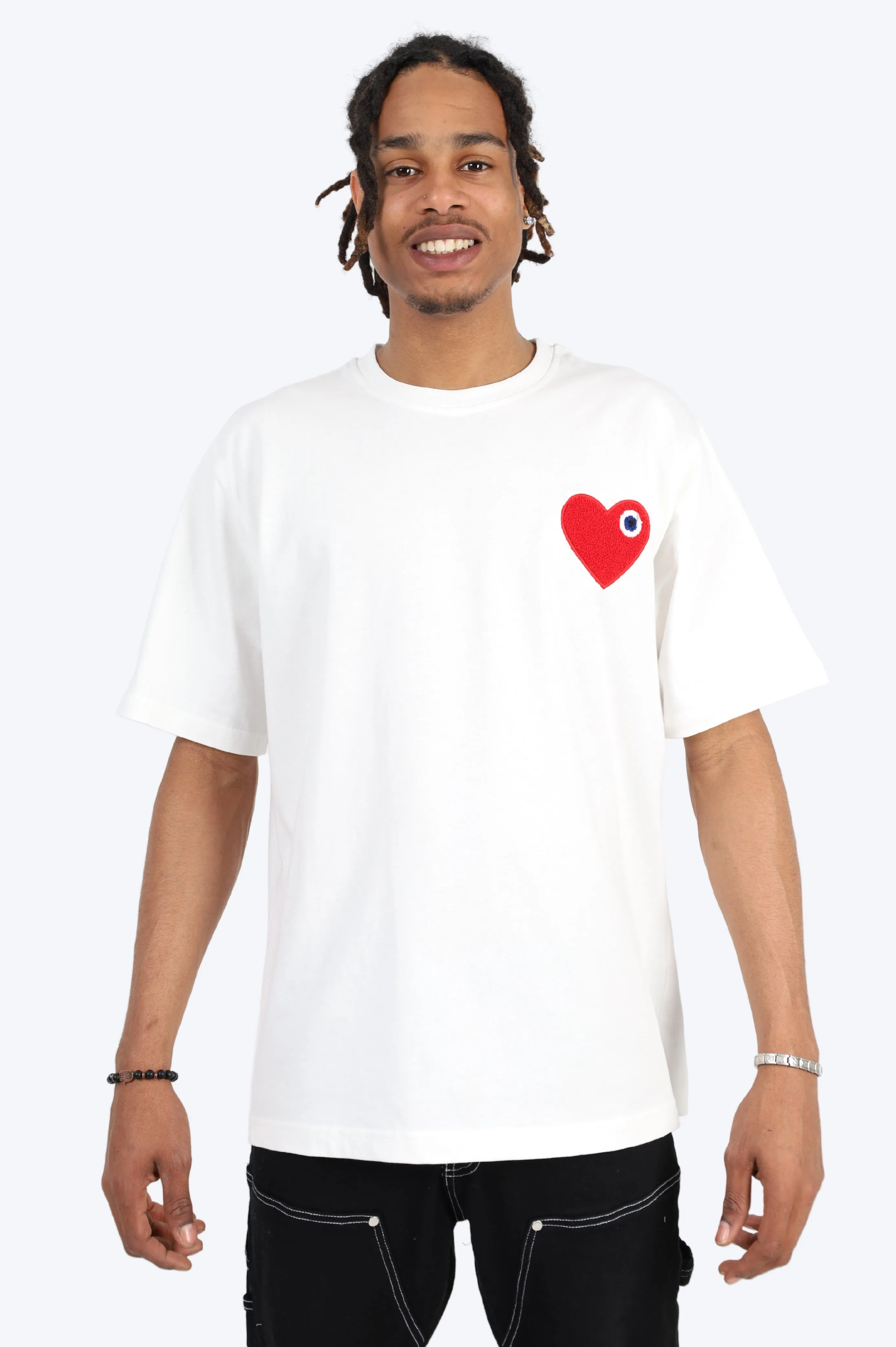 T-SHIRT BLANC - CUR ROUGE
