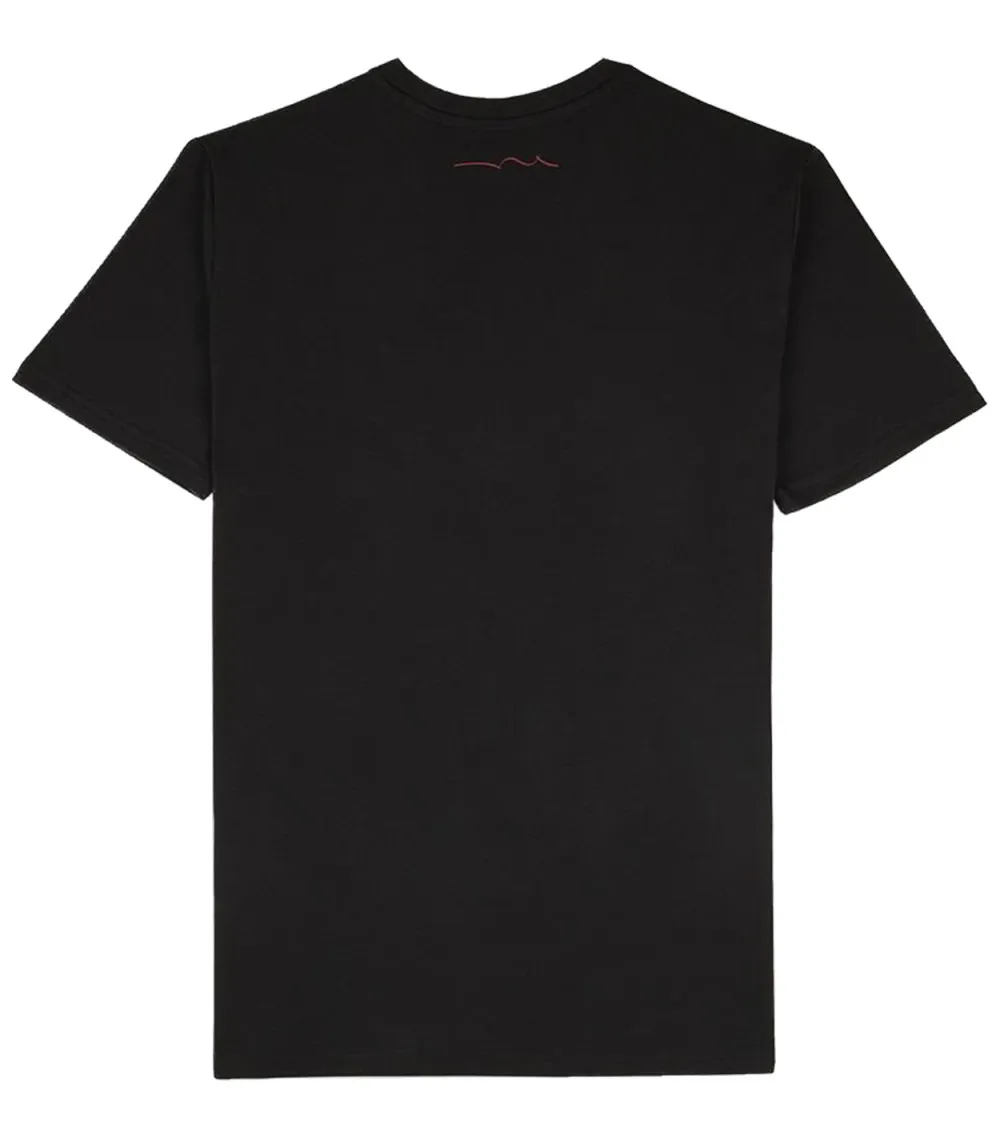 T-shirt Teddy Smith coton avec manches courtes et col v  noir