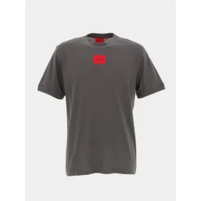 T-shirt uni diragolino gris anthracite homme - Hugo | wimod