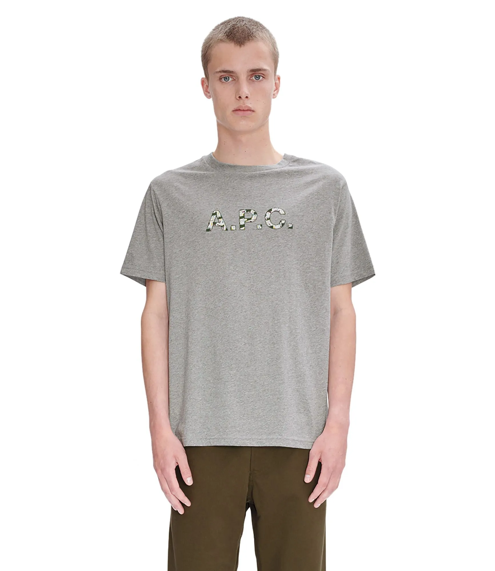 T-Shirt Willow Gris clair chiné/vert | A.P.C.