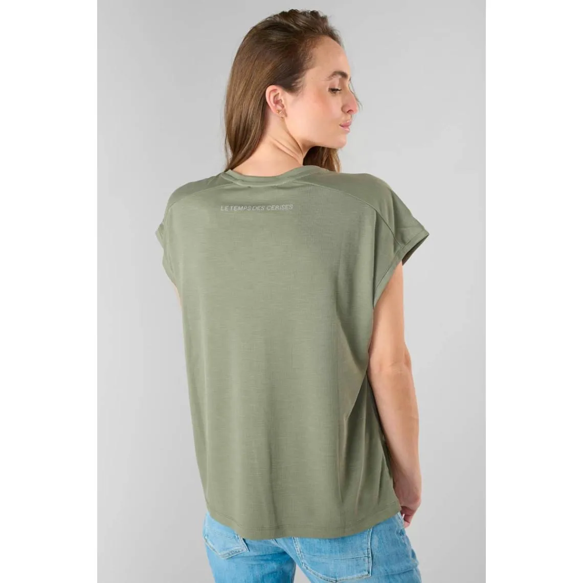 Tee-Shirt DIODIS kaki en tencel | 3 Suisses