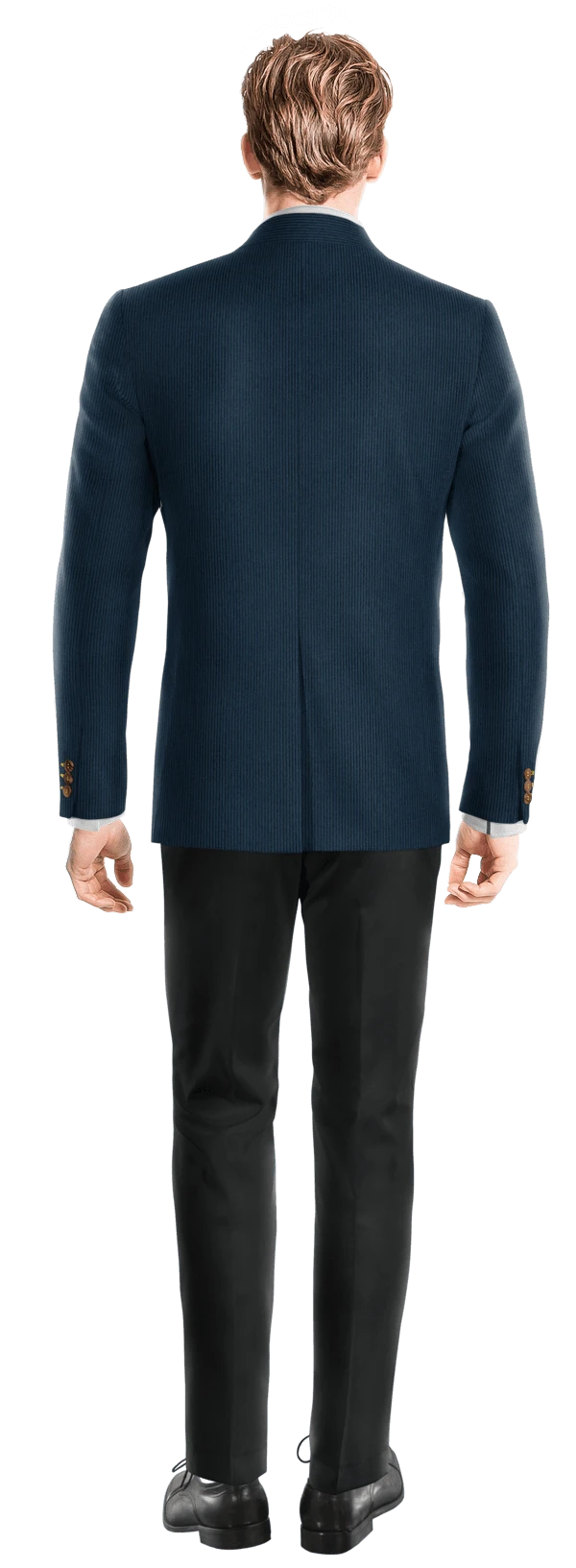 Veste bleue en velours côtelé essentiel