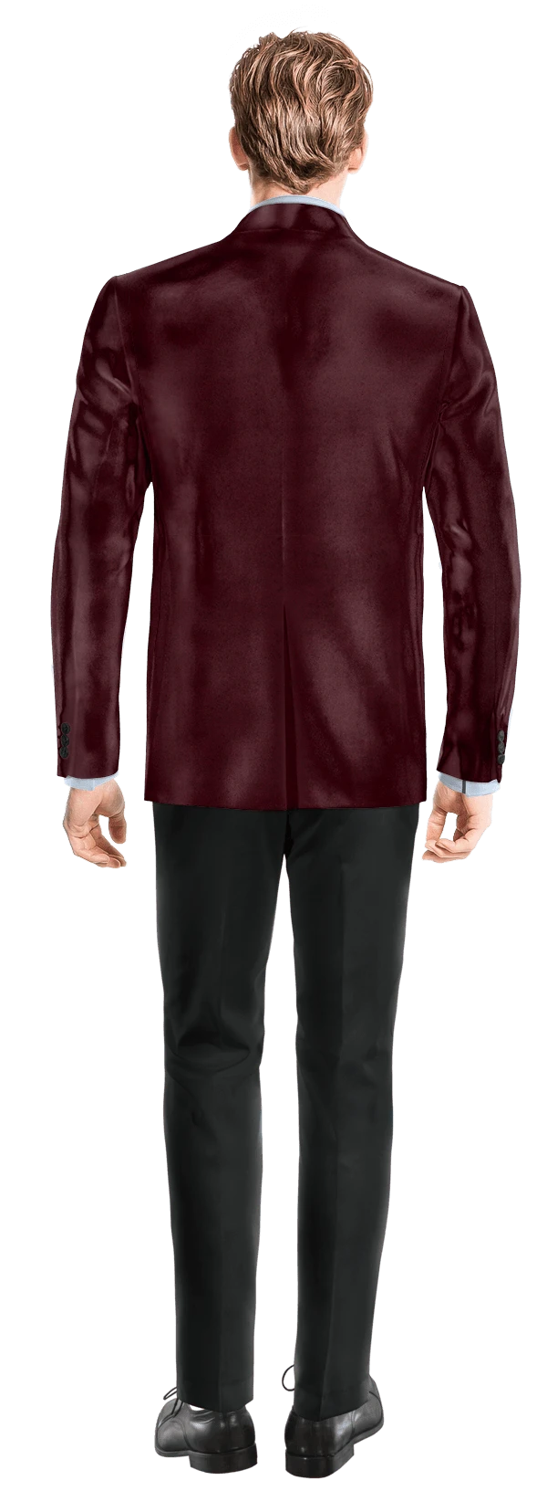 Veste bordeaux en velours col châle édition limitée