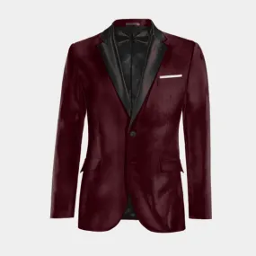 Veste Smoking bordeaux en velours édition limitée